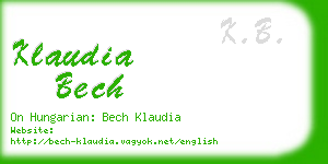 klaudia bech business card